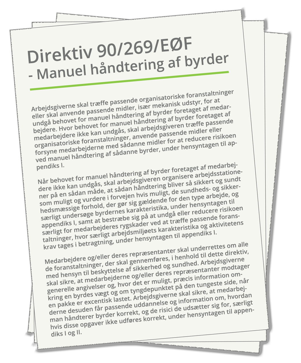 Direktiv 90/269/EØF - Manuel håndtering af byrder
