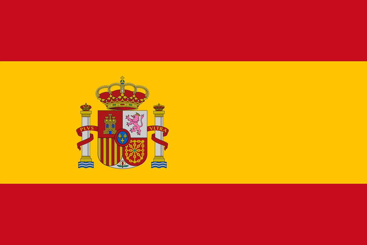 Spaniens flag.