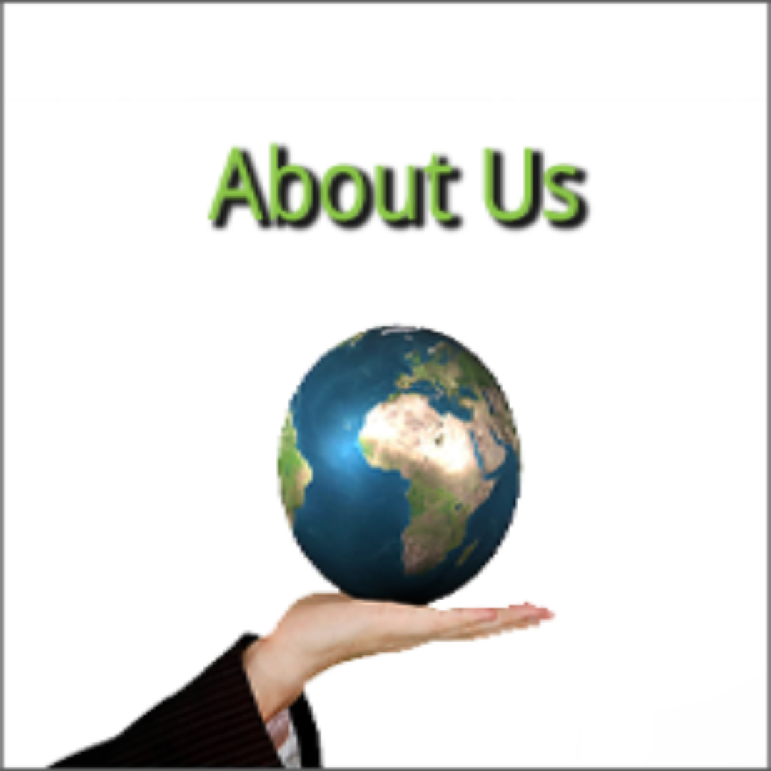 Hand holding a globe. Text: About us. 2Lift.
