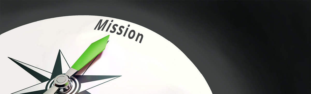 2Lifts mission. Billede af en kompasnål, der peger mod 'mission'.