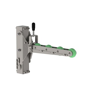 The roller mandrel (RM) is a lifting device designed to handle e.g. reels or rolls. This lifter tool is often used as paper handling equipment.