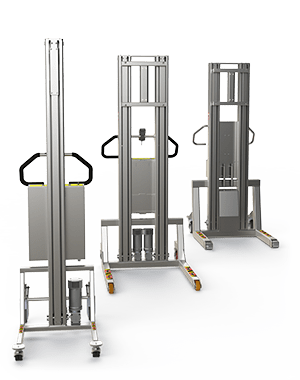 Modularly designed vertical lifts for industries that require surface cleaning.