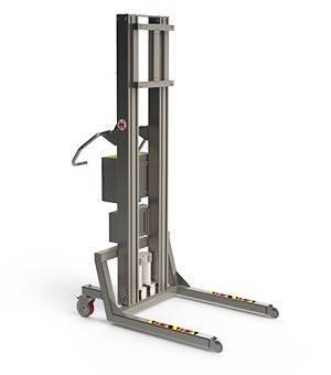 Corrosive resistant material handling machines that can lift up to 300 kg. Ideal for the food and beverage industry.