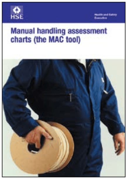 The Mac Tool for lifting and carrying at work. Manual handling regulations in the UK. (Das Mac-Tool zum Heben und Tragen bei der Arbeit. Vorschriften zur manuellen Handhabung in Großbritannien). 